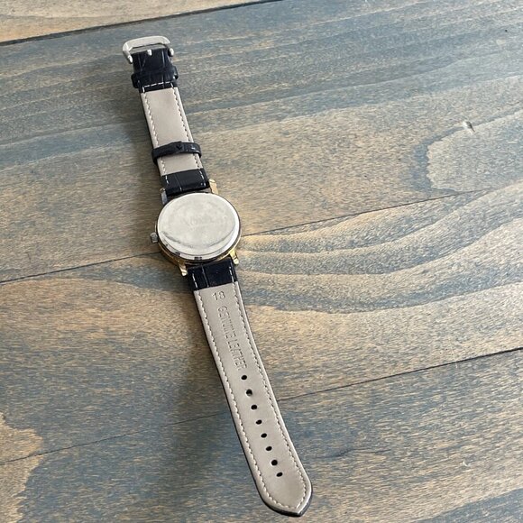 XOXO Geometric Analog Quartz w/ Black Leather Strap XO3461 Womens Watch (F8) - Picture 5 of 7